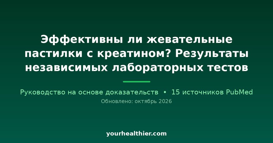 Эффективны ли жевательные пастилки с креатином? Результаты независимых лабораторных тестов