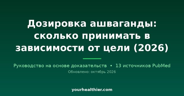 Дозировка ашваганды: сколько принимать в зависимости от цели (2026)