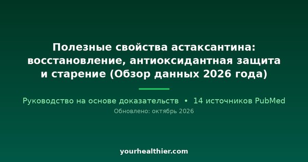 Полезные свойства астаксантина: восстановление, антиоксидантная защита и старение (Обзор данных 2026 года)