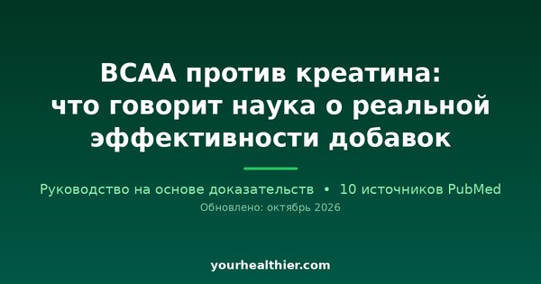 BCAA против креатина: что говорит наука о реальной эффективности добавок