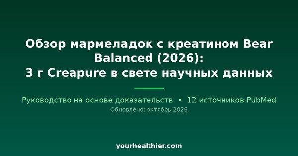 Обзор мармеладок с креатином Bear Balanced (2026): 3 г Creapure в свете научных данных