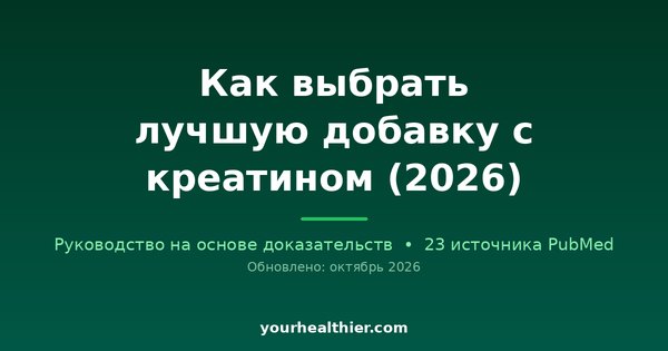 Как выбрать лучшую добавку с креатином (2026)