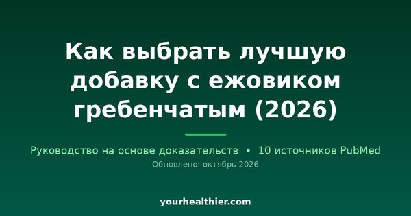 Как выбрать лучшую добавку с ежовиком гребенчатым (2026)
