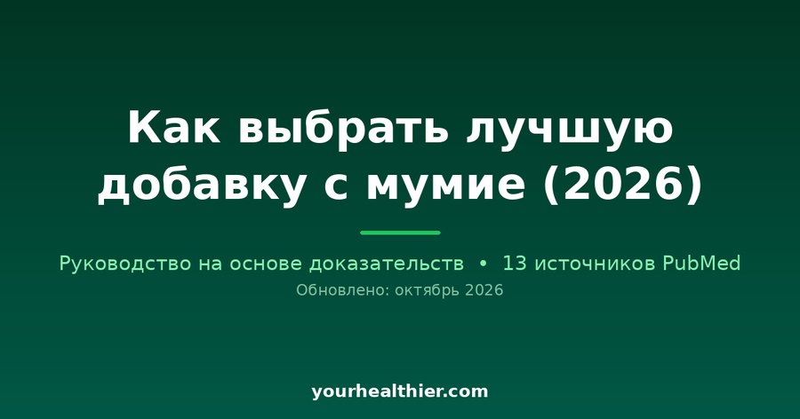 Как выбрать лучшую добавку с мумие (2026)