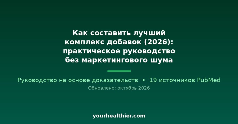 Как составить лучший комплекс добавок (2026): практическое руководство без маркетингового шума