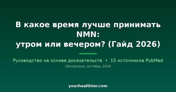 В какое время лучше принимать NMN: утром или вечером? (Гайд 2026)