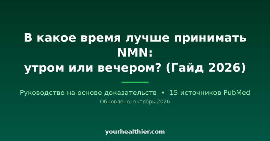 В какое время лучше принимать NMN: утром или вечером? (Гайд 2026)