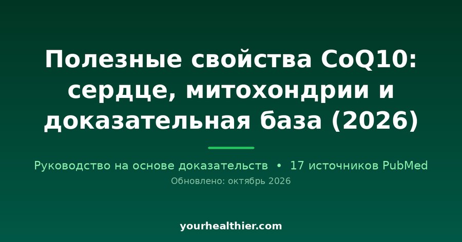 Полезные свойства CoQ10: сердце, митохондрии и доказательная база (2026)