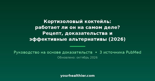 Кортизоловый коктейль: работает ли он на самом деле? Рецепт, доказательства и эффективные альтернативы (2026)
