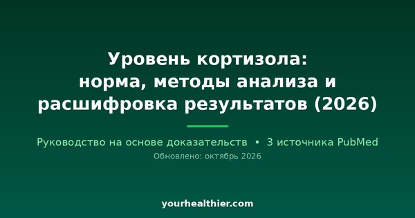 Уровень кортизола: норма, методы анализа и расшифровка результатов (2026)