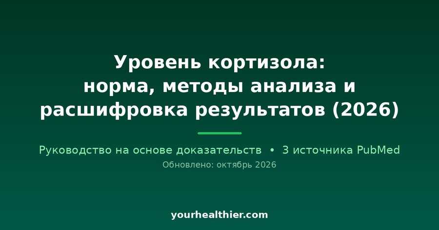 Уровень кортизола: норма, методы анализа и расшифровка результатов (2026)