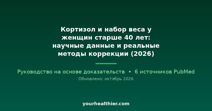 Кортизол и набор веса у женщин старше 40 лет: научные данные и реальные методы коррекции (2026)