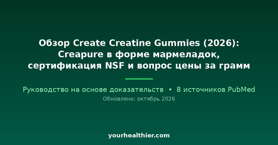 Обзор Create Creatine Gummies (2026): Creapure в форме мармеладок, сертификация NSF и вопрос цены за грамм