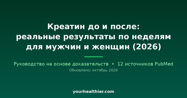 Креатин до и после: реальные результаты по неделям для мужчин и женщин (2026)