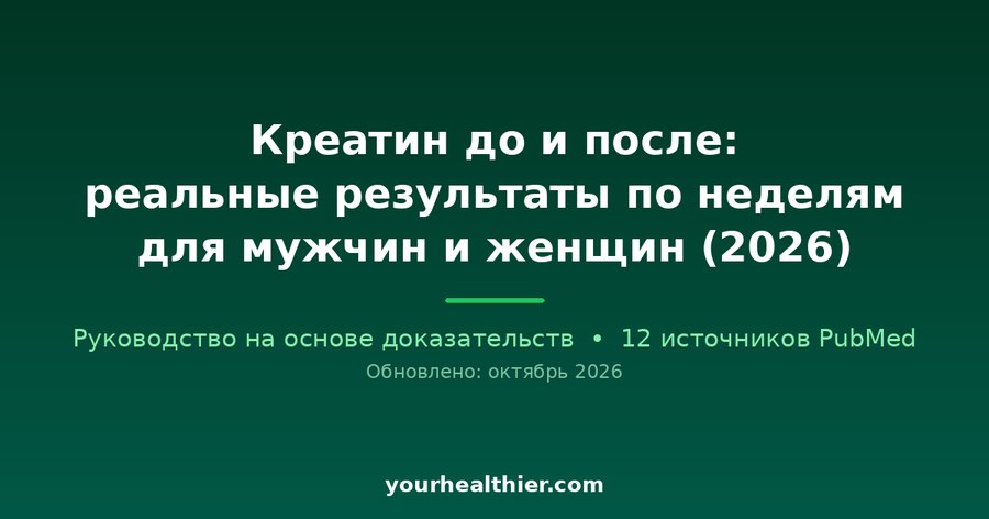Креатин до и после: реальные результаты по неделям для мужчин и женщин (2026)