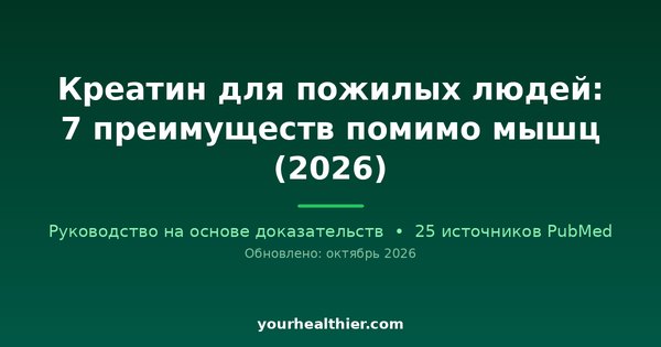 Креатин для пожилых людей: 7 преимуществ помимо мышц (2026)