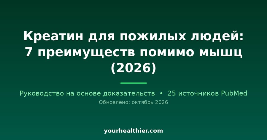 Креатин для пожилых людей: 7 преимуществ помимо мышц (2026)