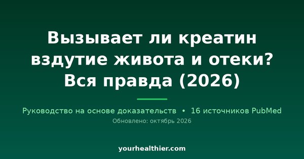 Вызывает ли креатин вздутие живота и отеки? Вся правда (2026)