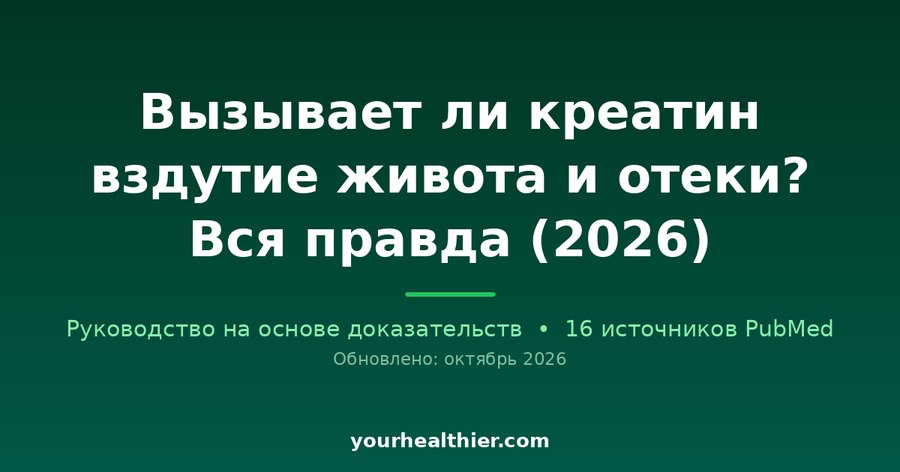 Вызывает ли креатин вздутие живота и отеки? Вся правда (2026)