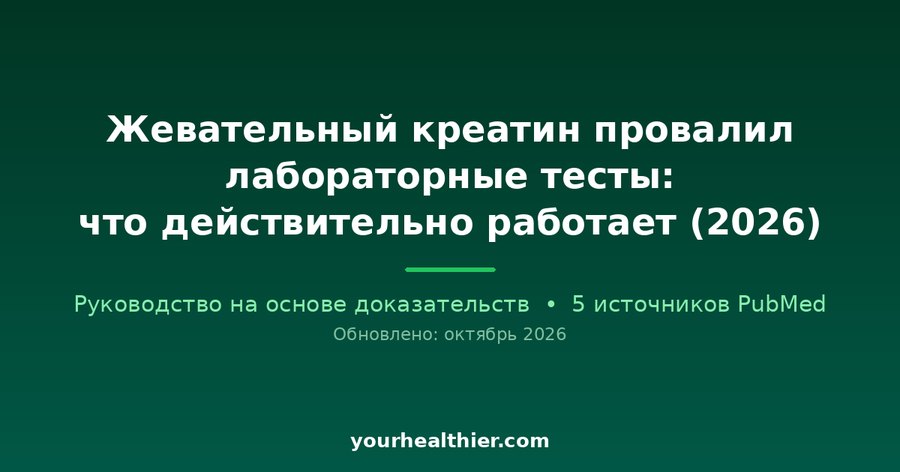 Жевательный креатин провалил лабораторные тесты: что действительно работает (2026)
