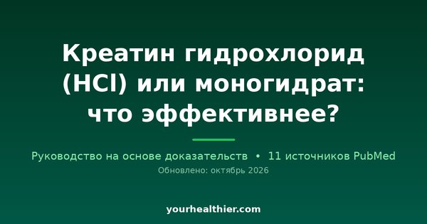 Креатин гидрохлорид (HCl) или моногидрат: что эффективнее?
