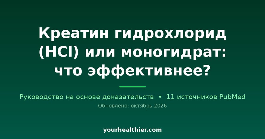 Креатин гидрохлорид (HCl) или моногидрат: что эффективнее?