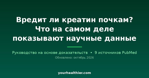 Вредит ли креатин почкам? Что на самом деле показывают научные данные