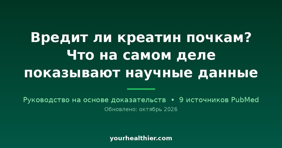 Вредит ли креатин почкам? Что на самом деле показывают научные данные