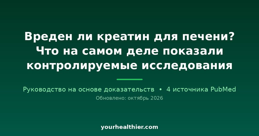Вреден ли креатин для печени? Что на самом деле показали контролируемые исследования