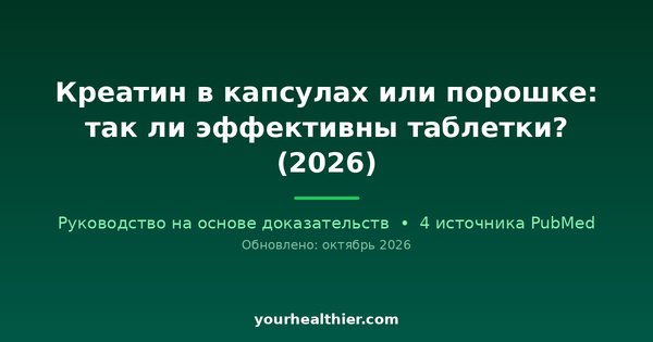 Креатин в капсулах или порошке: так ли эффективны таблетки? (2026)