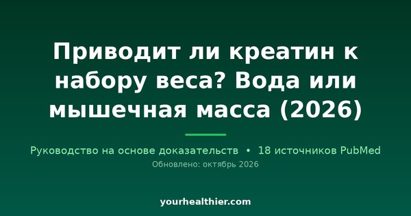 Приводит ли креатин к набору веса? Вода или мышечная масса (2026)