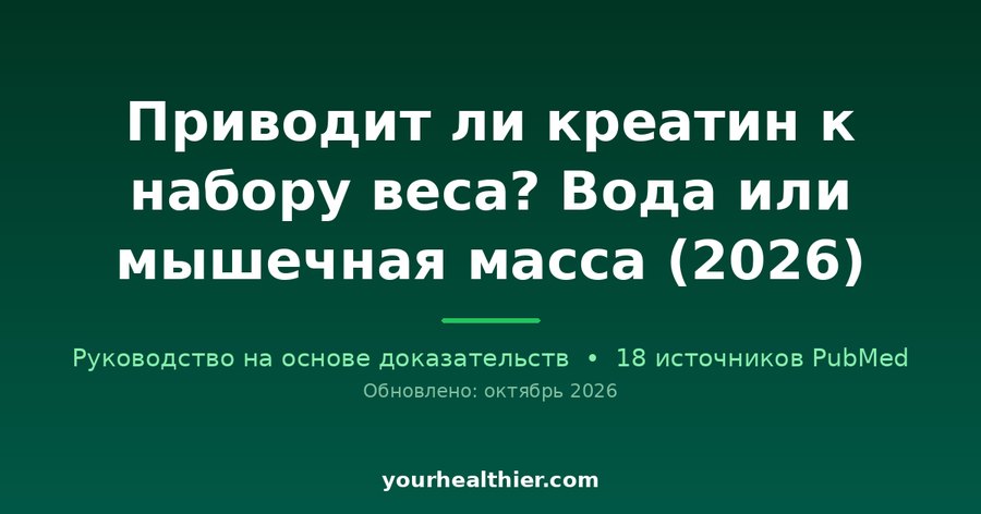 Приводит ли креатин к набору веса? Вода или мышечная масса (2026)