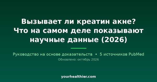 Вызывает ли креатин акне? Что на самом деле показывают научные данные (2026)