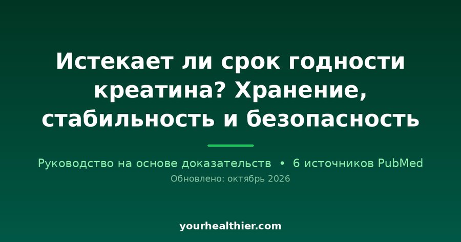 Истекает ли срок годности креатина? Хранение, стабильность и безопасность