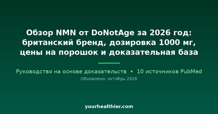 Обзор NMN от DoNotAge за 2026 год: британский бренд, дозировка 1000 мг, цены на порошок и доказательная база