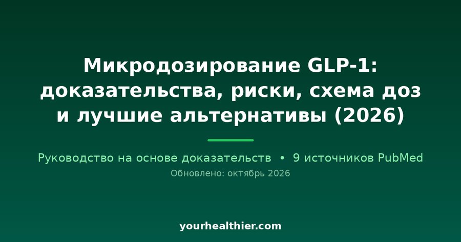 Микродозирование GLP-1: доказательства, риски, схема доз и лучшие альтернативы (2026)