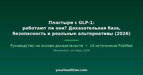 Пластыри с GLP-1: работают ли они? Доказательная база, безопасность и реальные альтернативы (2026)