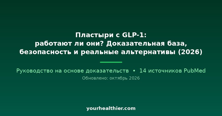 Пластыри с GLP-1: работают ли они? Доказательная база, безопасность и реальные альтернативы (2026)