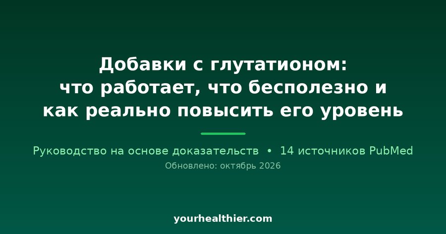 Добавки с глутатионом: что работает, что бесполезно и как реально повысить его уровень