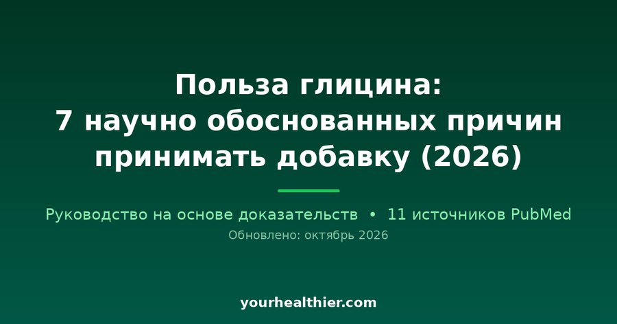 Польза глицина: 7 научно обоснованных причин принимать добавку (2026)