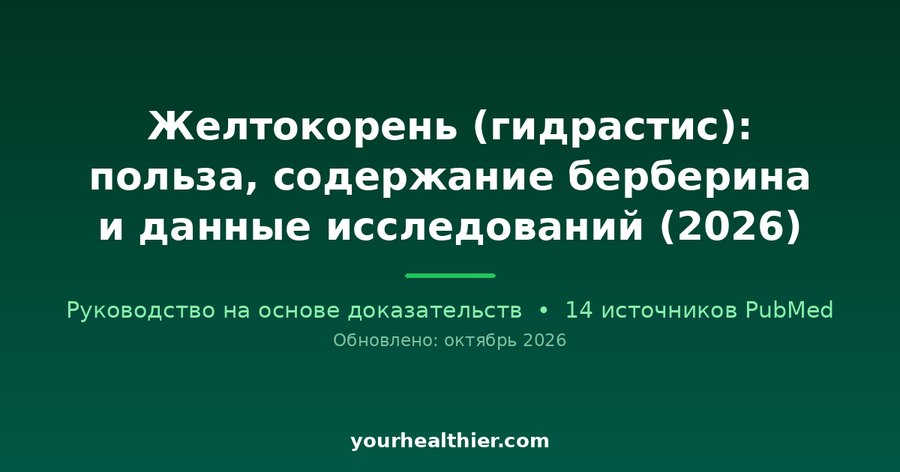 Желтокорень (гидрастис): польза, содержание берберина и данные исследований (2026)