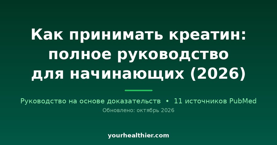 Как принимать креатин: полное руководство для начинающих (2026)
