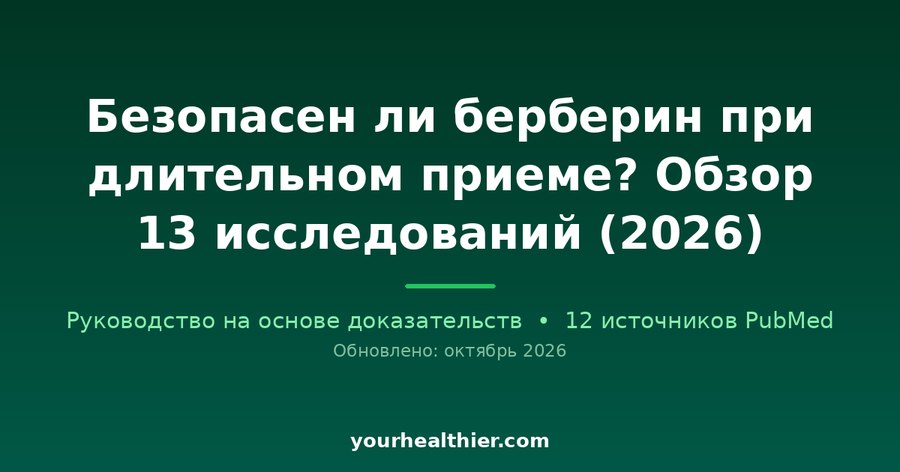 Безопасен ли берберин при длительном приеме? Обзор 13 исследований (2026)