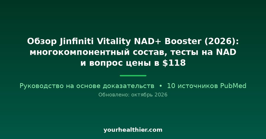 Обзор Jinfiniti Vitality NAD+ Booster (2026): многокомпонентный состав, тесты на NAD и вопрос цены в $118