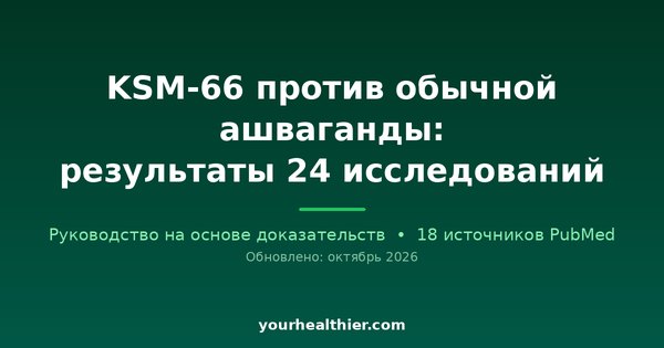 KSM-66 против обычной ашваганды: результаты 24 исследований
