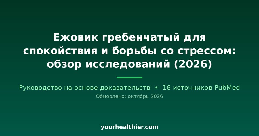 Ежовик гребенчатый для спокойствия и борьбы со стрессом: обзор исследований (2026)