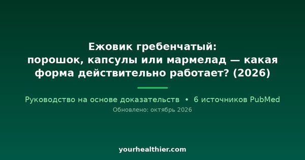 Ежовик гребенчатый: порошок, капсулы или мармелад — какая форма действительно работает? (2026)