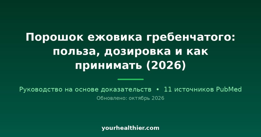 Порошок ежовика гребенчатого: польза, дозировка и как принимать (2026)