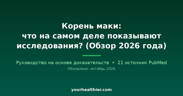 Корень маки: что на самом деле показывают исследования? (Обзор 2026 года)
