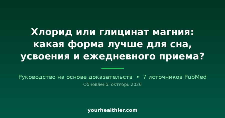 Хлорид или глицинат магния: какая форма лучше для сна, усвоения и ежедневного приема?